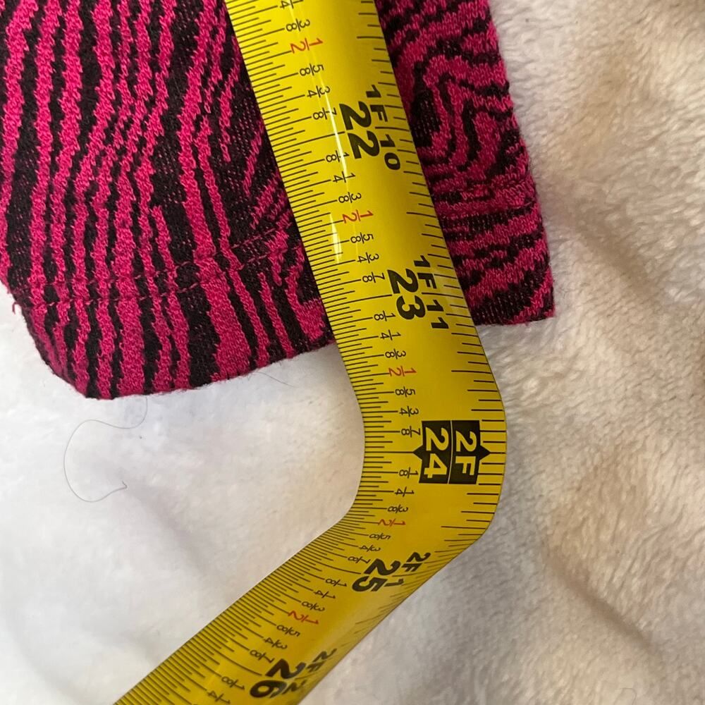 Zara pink zebra print button front blouse cropped extra long sleeves size small - Picture 3 of 7